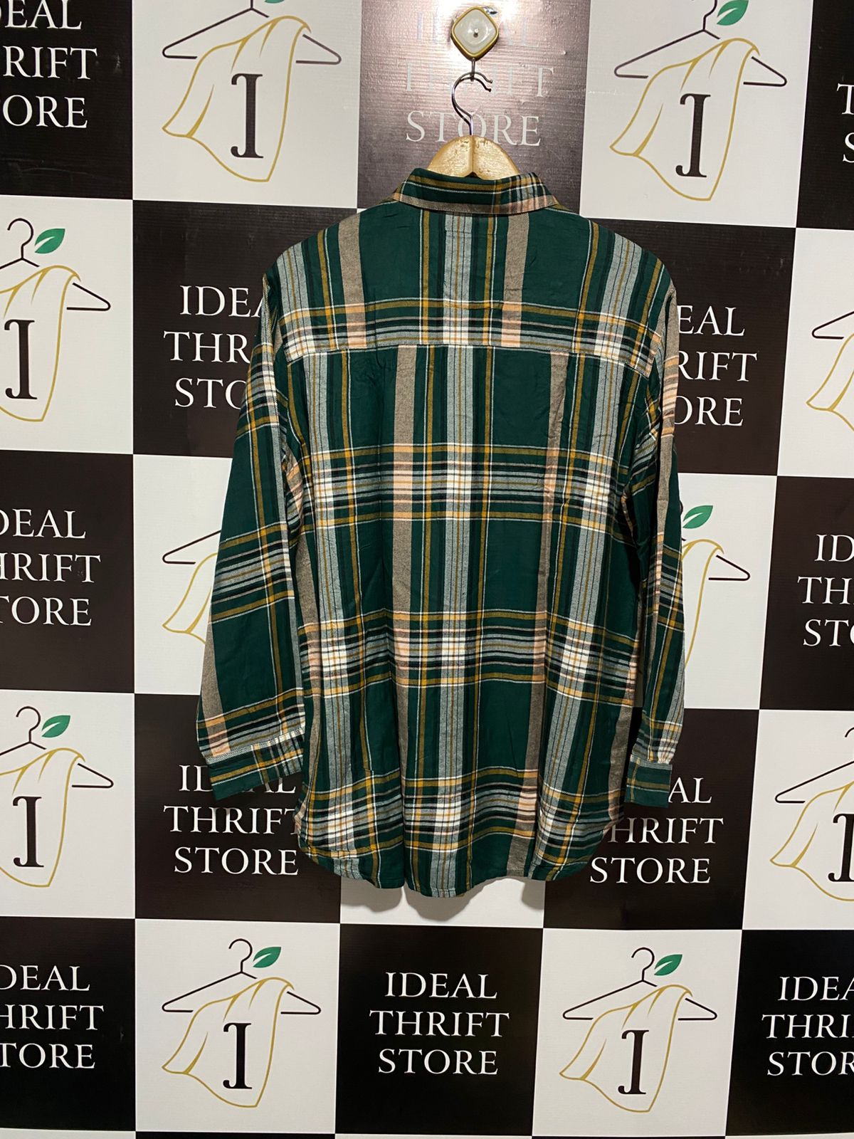RIVER ISLAND |L\XL| BUST 23| Oversized Green Plaid Flannel Shirt