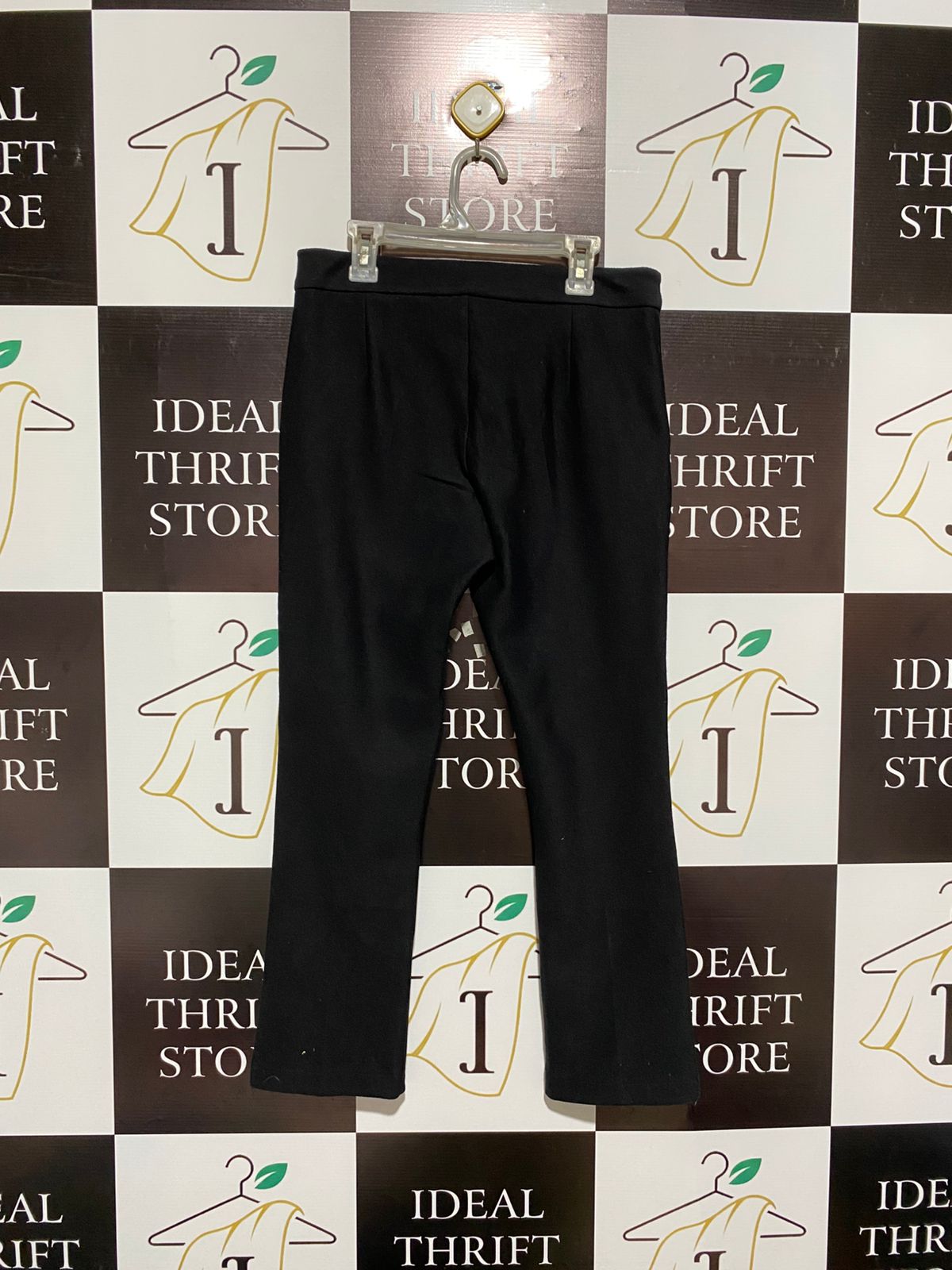 TOP SHOP |M| WAIST 28| Black Mid-Rise Flare Suit Trousers