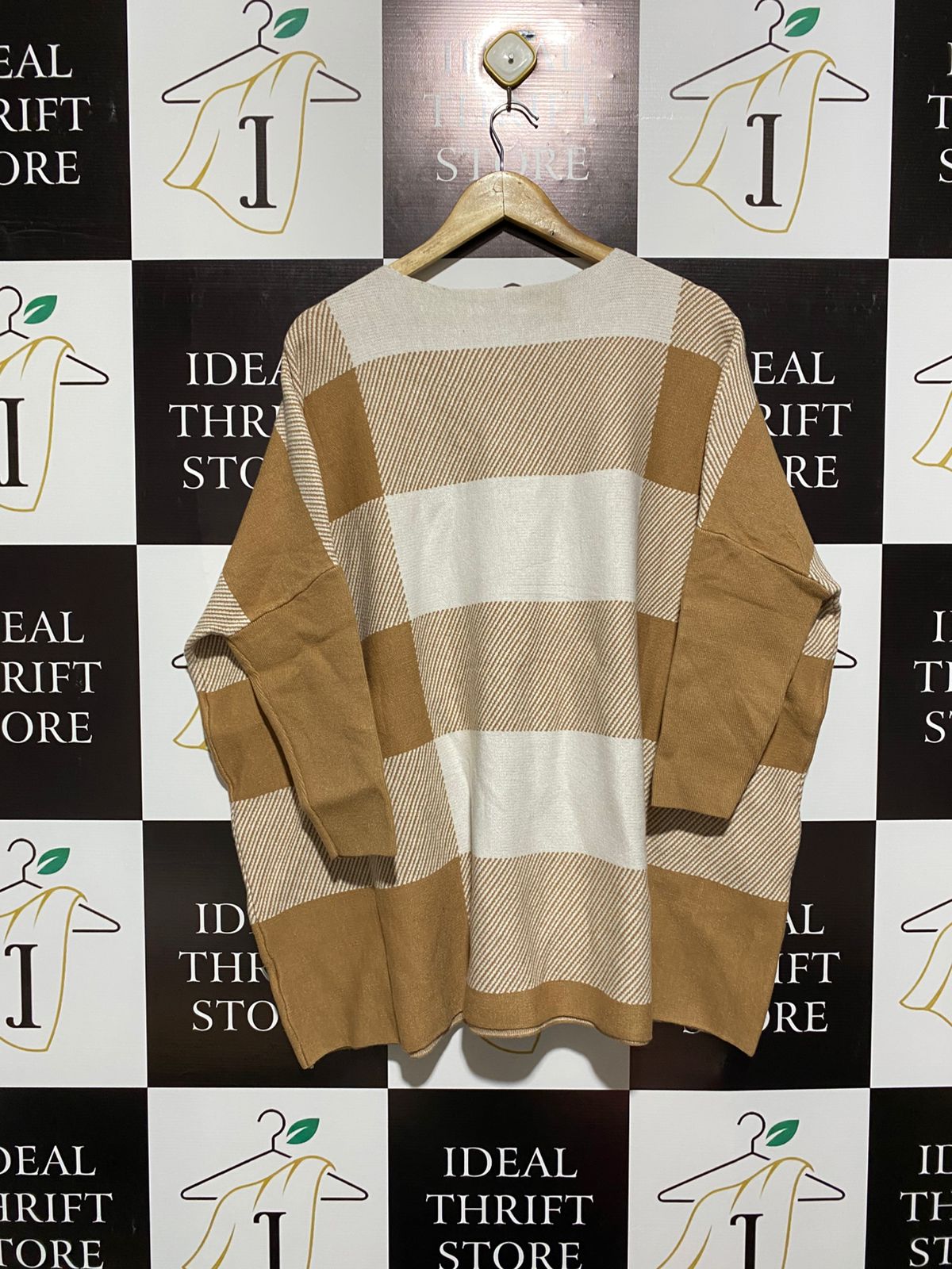 MISS CHARM|L| BUST 32| Free People Easy Street Checkered Tunic