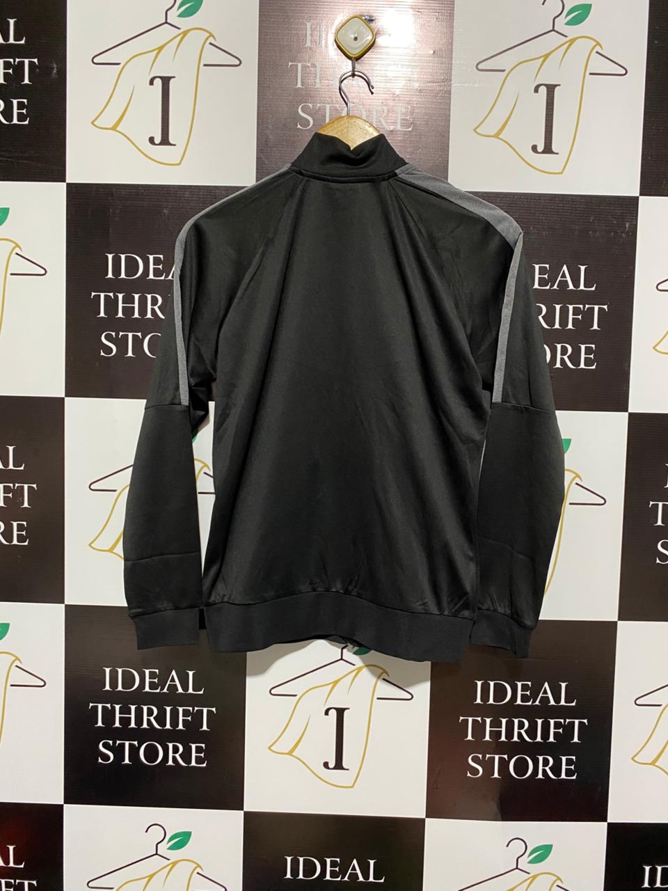 WORK OUT |S/M| BUST 19| Black And Grey Full-Zip Track Jacket