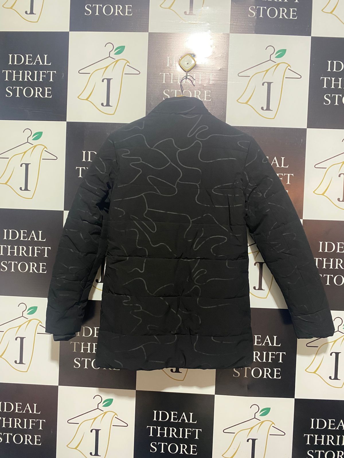JIN HE CHUAN QI |L| BUST 19| Black Mid-Length Patterned Jacket