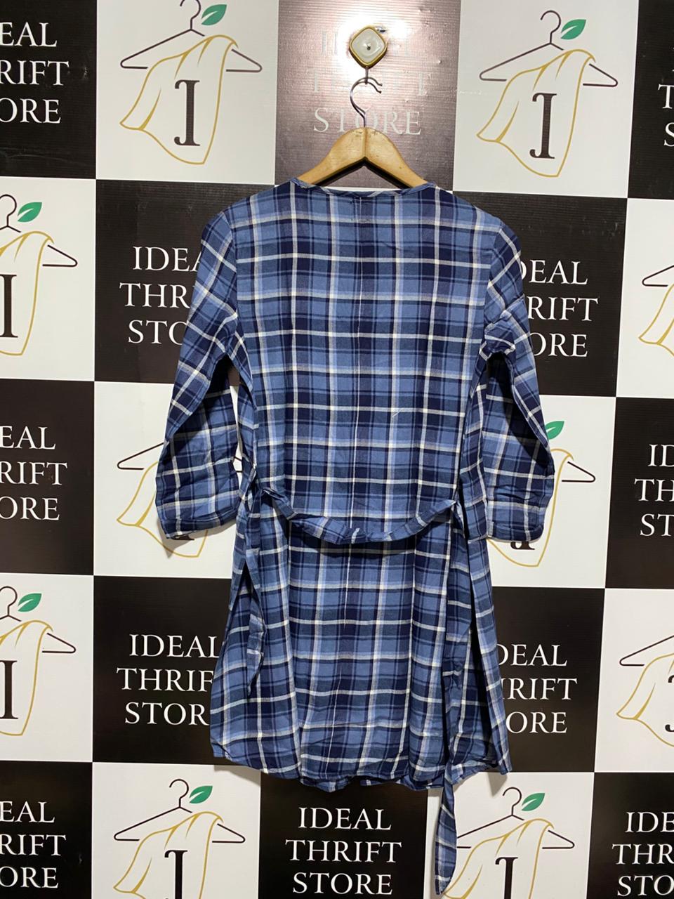 GAP |XXL| BUST 18| Blue Plaid Shirt Dress