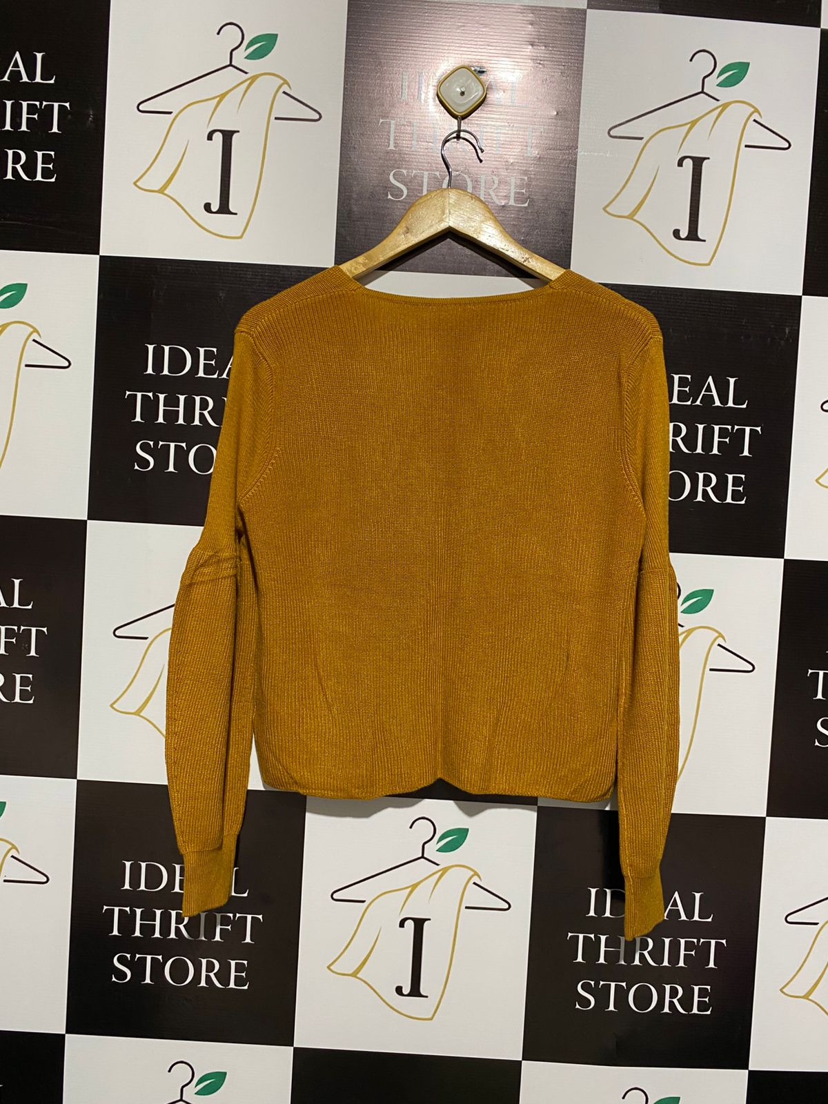ANNA |L| BUST 19| Mustard Button-Up Cardigan