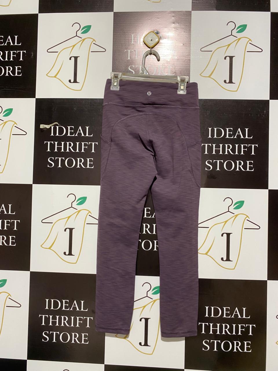 LULULEMON |S| WAIST 24| Women's Mauve Heathered High-Rise Leggings – Athletic Yoga Pants with Side Pockets