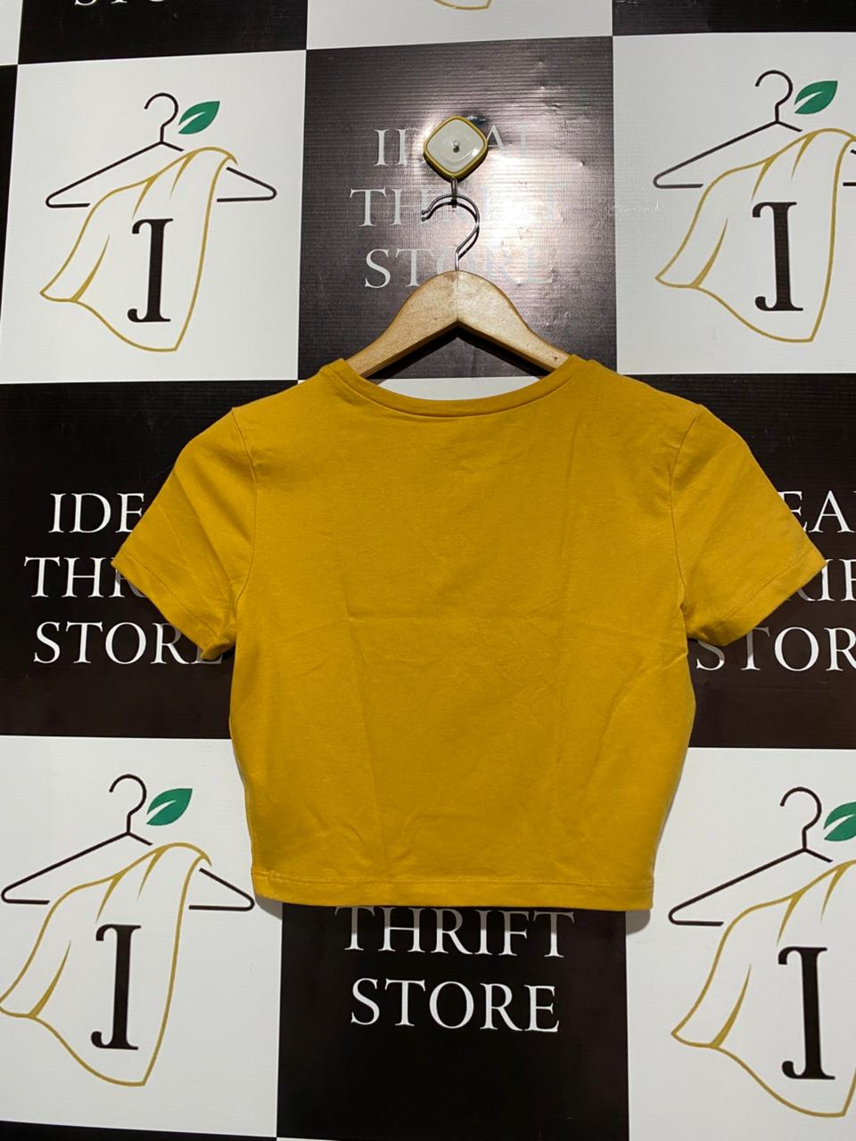 WILD FABLE |S| BUST 15| Yellow Crewneck Crop Top