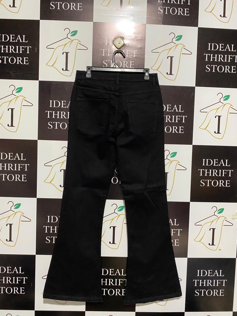 COTTON ON |L| WAIST 30| Black, High-Waisted, Flared Denim Jeans
