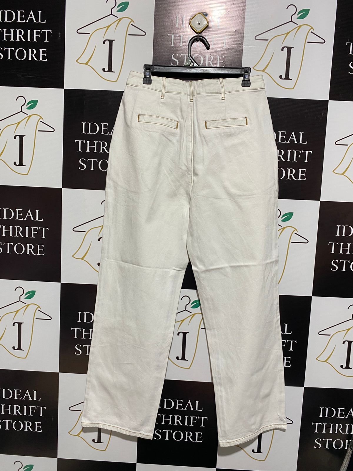 COUNTRY ROAD |XL| WAIST 32||B12| Offwhite Wide Leg High Jeans