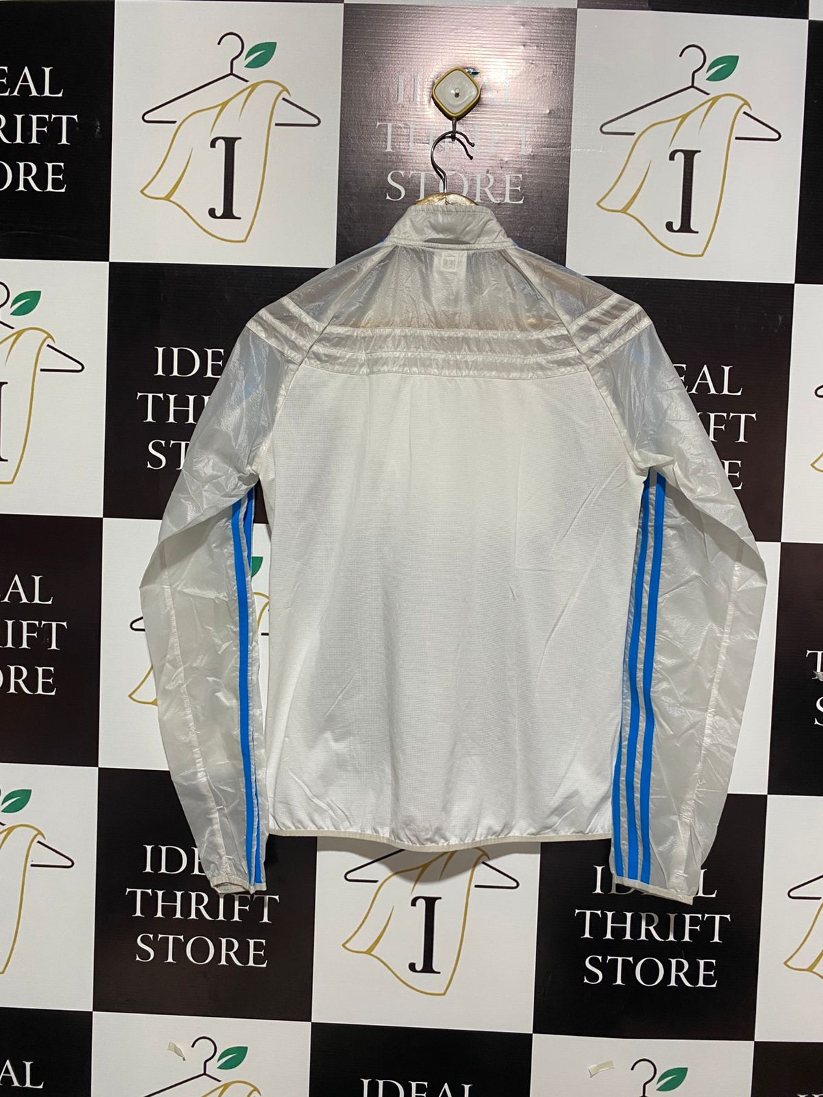 ADIDAS |S| BUST 19| Blue Stripe ClimaProof Full Zip Jacket