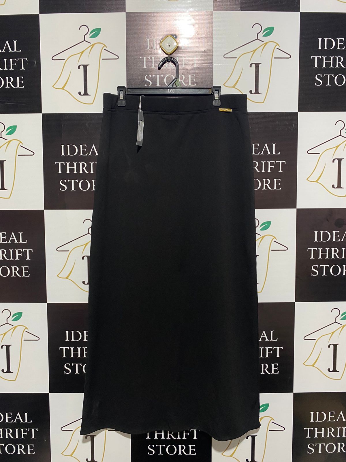 FUTURE |M| WAIST 28| B6| Black Stretch Knit Long Skirt