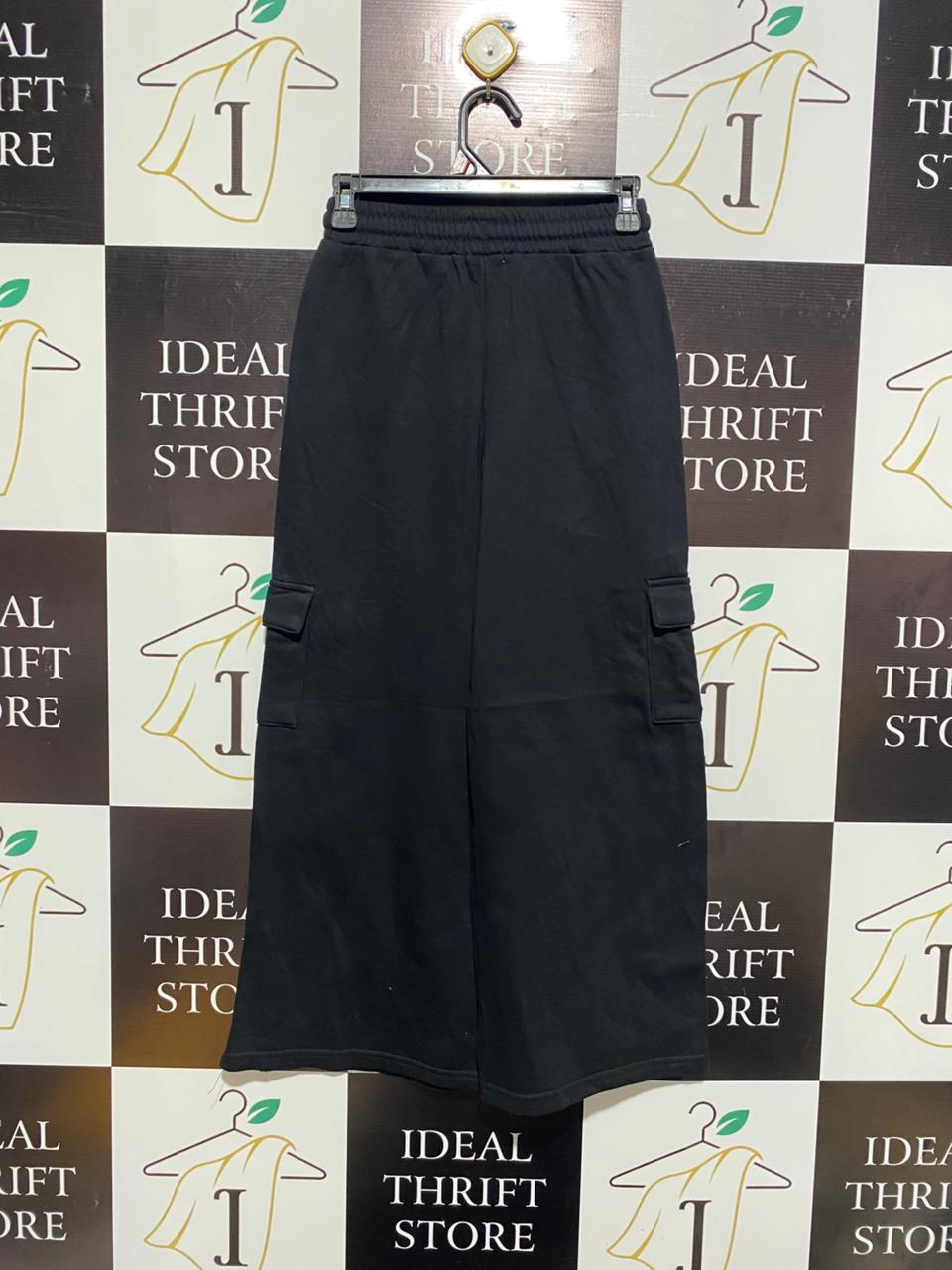 PRIMARK |S| WAIST 24| C8| Black Wide Leg Cargo Trousers