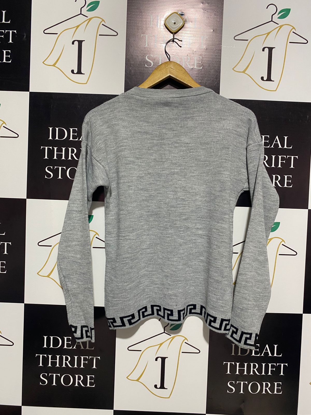 VERSACE |M| BUST 19| Grey Medusa Logo Knit Sweater