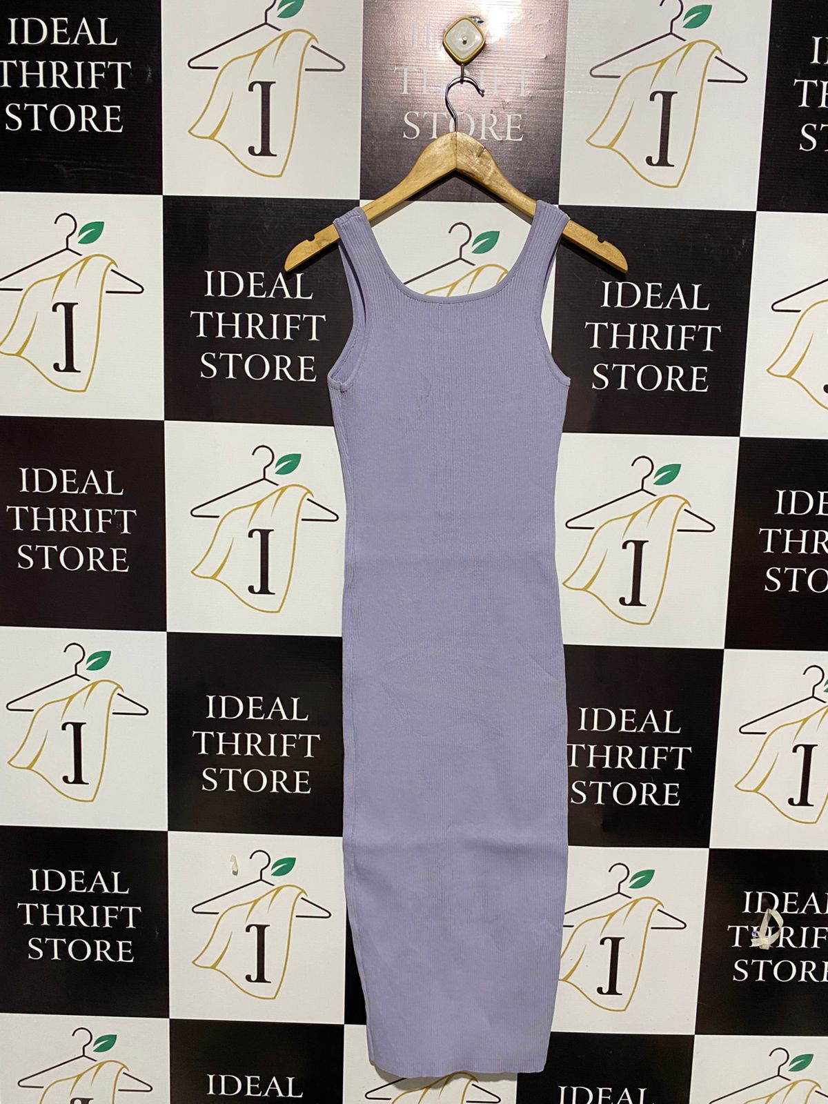BAE |M| BUST 13| Lavender Ribbed Knit Midi Tank Dress