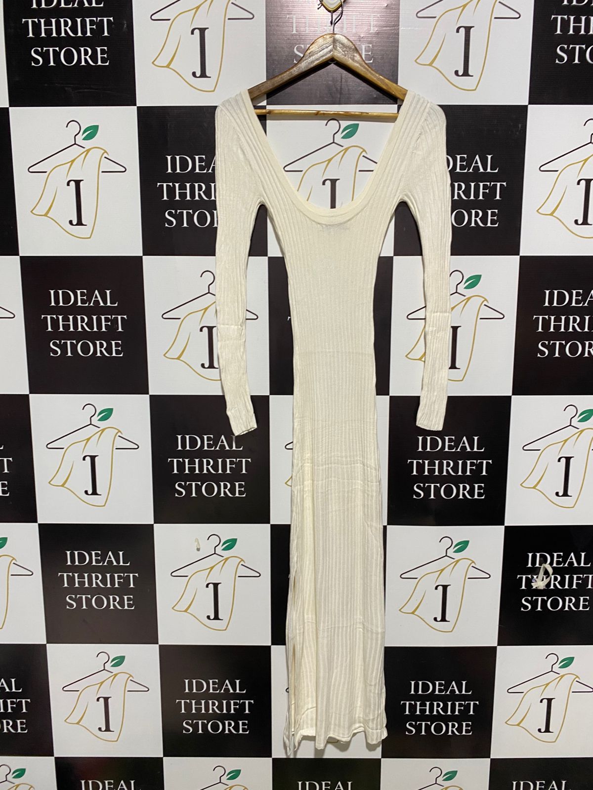 DAZIE |S| BUST 11| White Scoop Neck Maxi Dress