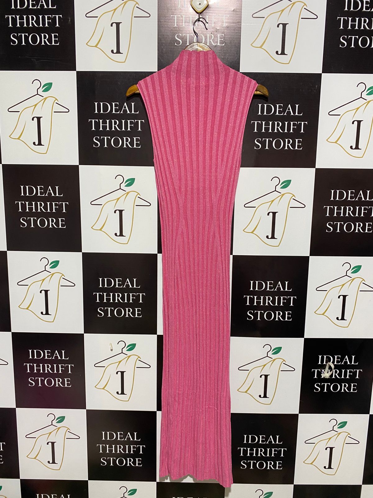 DAZIE |S| BUST 13| Pink Ribbed Midi Dress
