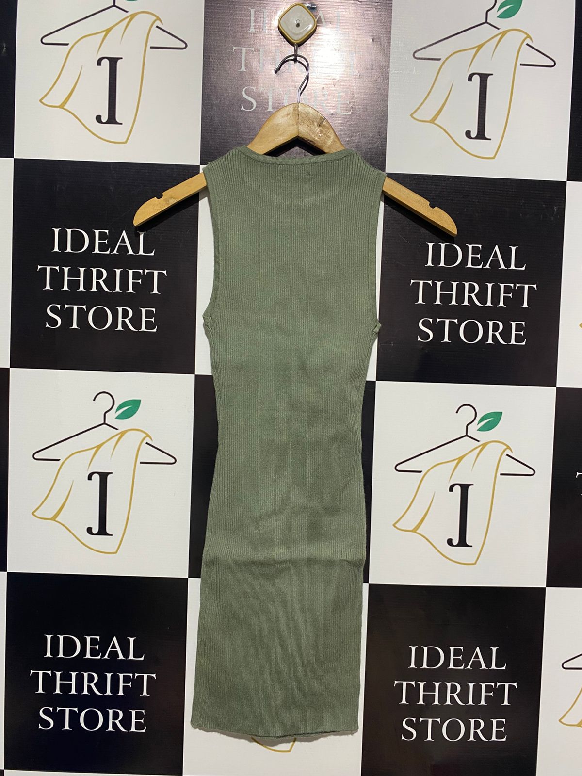 RUMOR |XS| BUST 9| SAGE GREEN CUT-OUT MINI DRESS