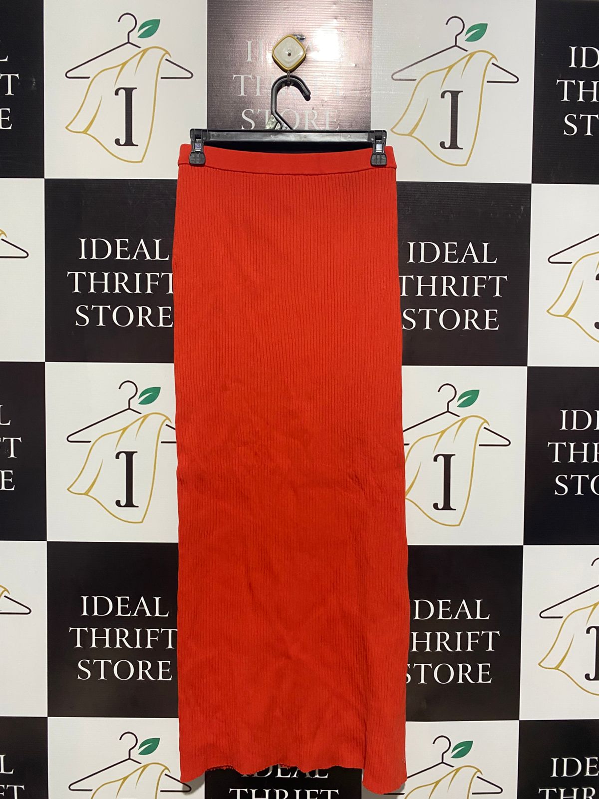 BEC BRIDGE |M| WAIST 26| C6| RIBBED KNIT MAXI SKIRT WITH SIDE SLIT