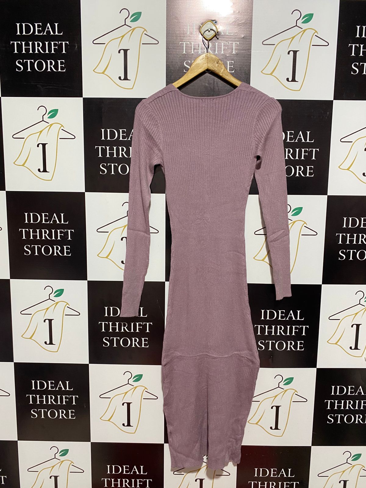 COTTON ON |S| BUST 12| MAUVE RIBBED BUTTON-FRONT MAXI DRESS