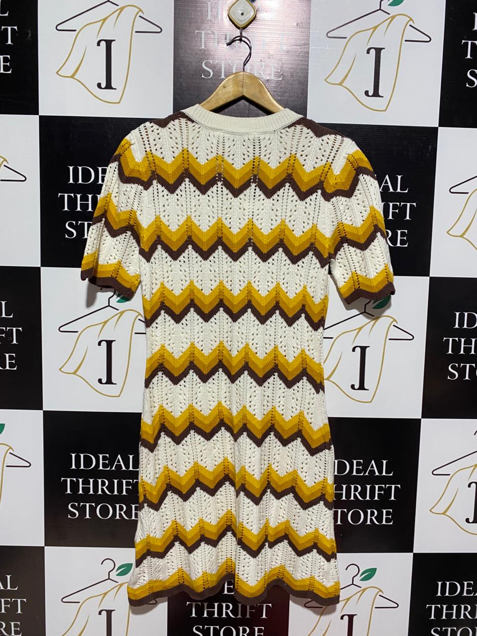 LOVERS |M| BUST 16| CHEVRON KNIT MINI DRESS