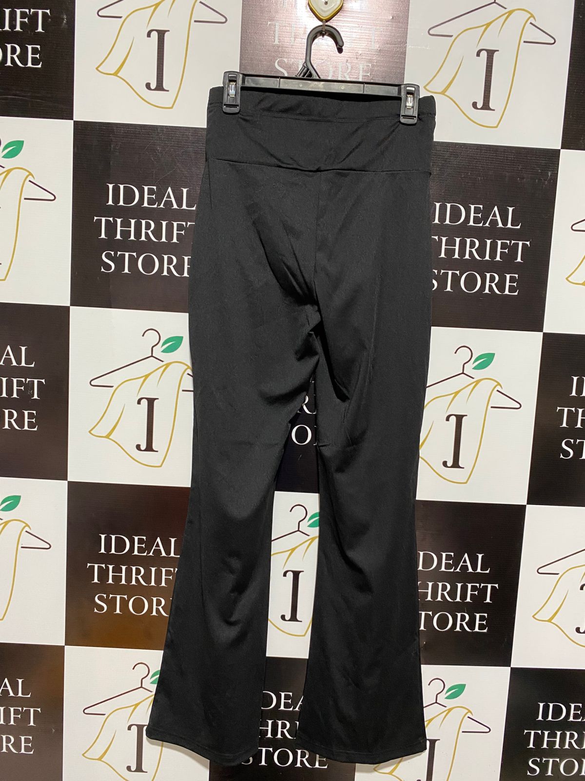 SHEIN |S| WAIST 28| WOMEN'S HIGH-WAISTED CROSSOVER FLARE YOGA PANTS - CLASSIC BLACK