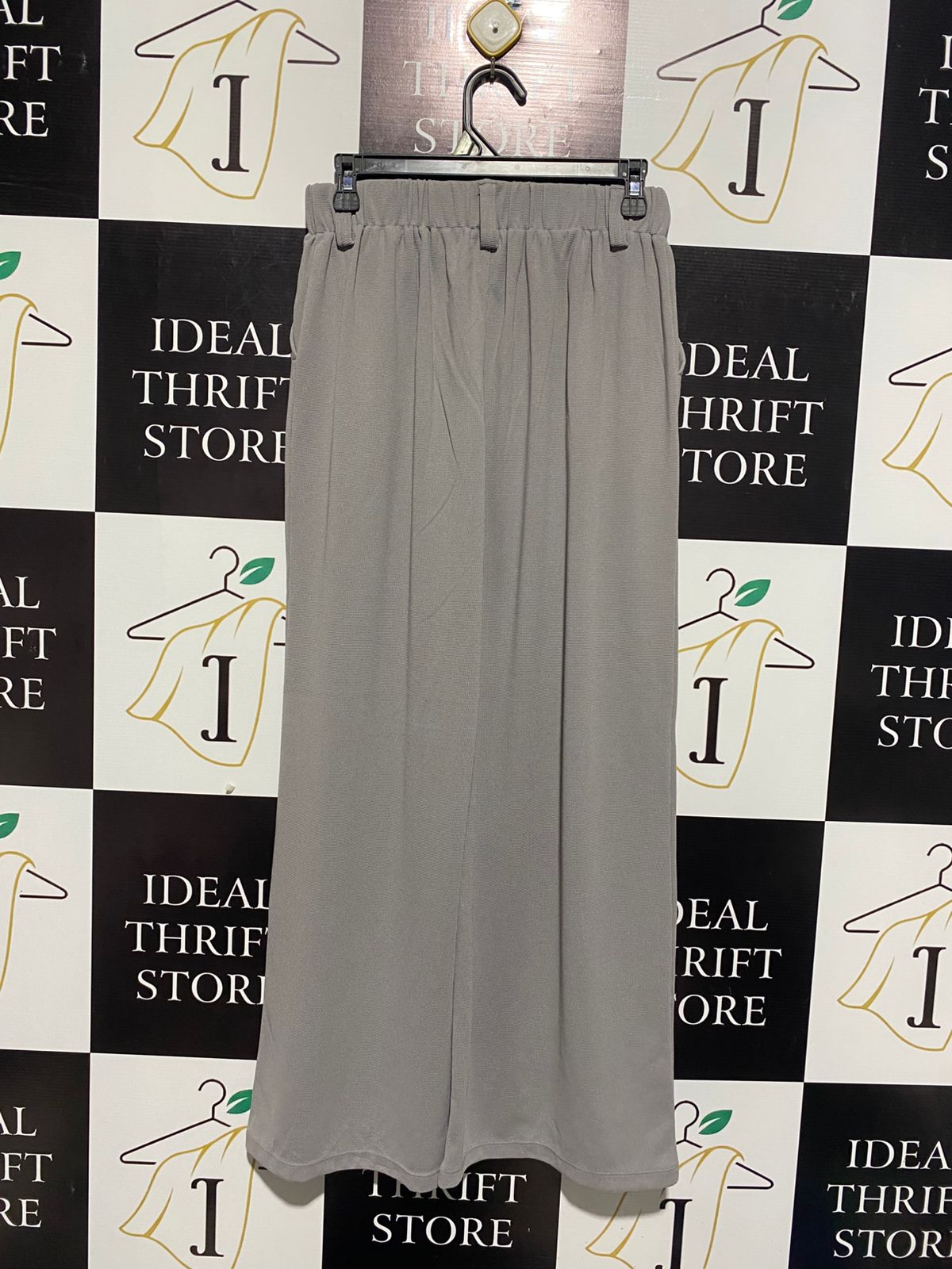 HALARA |M| WAIST 28| WOMEN'S HIGH-WAISTED WIDE-LEG PLEATED TROUSERS IN GREY