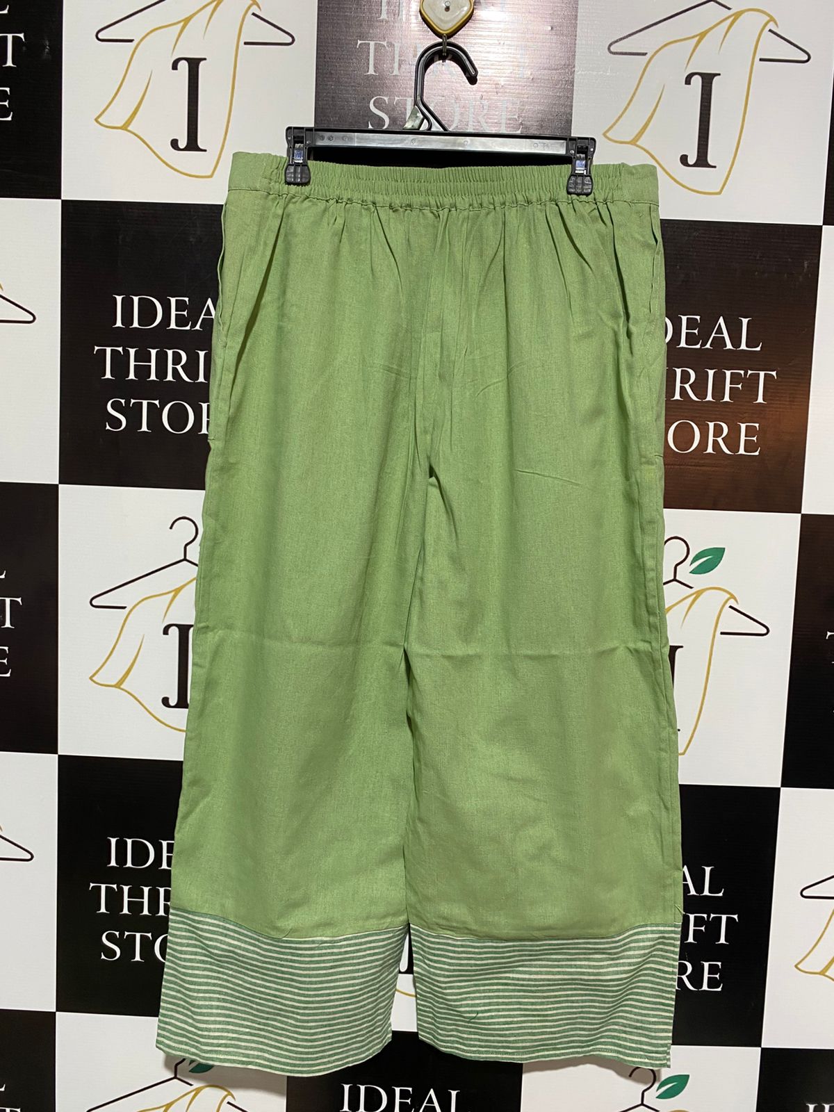 GRACE HILL |C1| SAGE GREEN BREEZY LOUNGE PANTS |XL| WAIST 34|