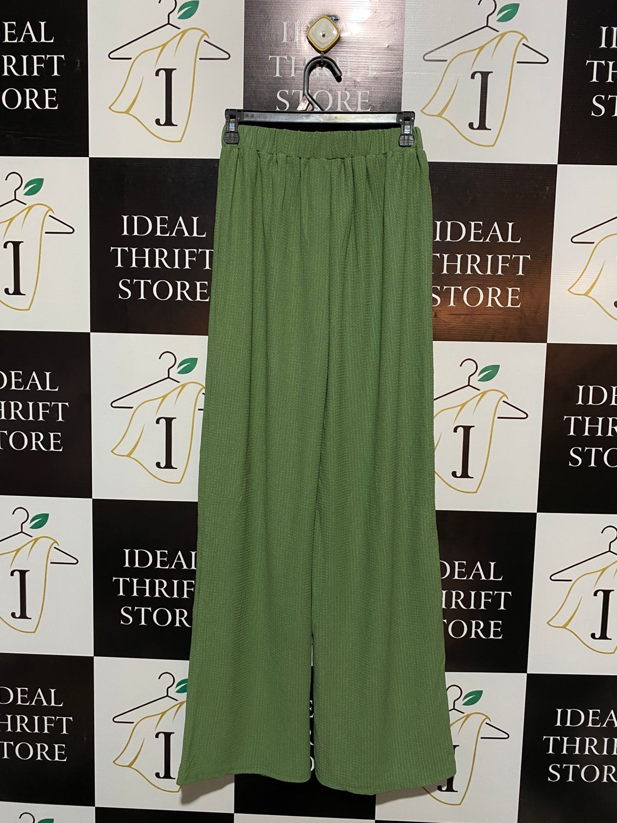 SHEIN |S| WAIST 24| FOREST GREEN WAFFLE-KNIT LOUNGE PANTS