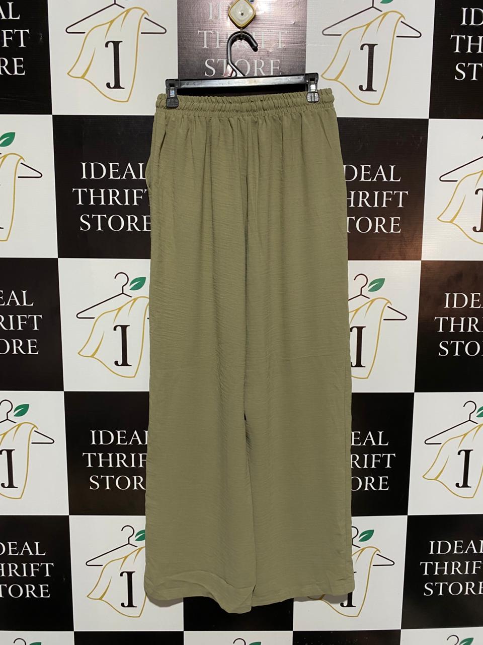 VALLEY GIRL |M| WAIST 28|C1| SAGE GREEN TEXTURED LOUNGE PANTS