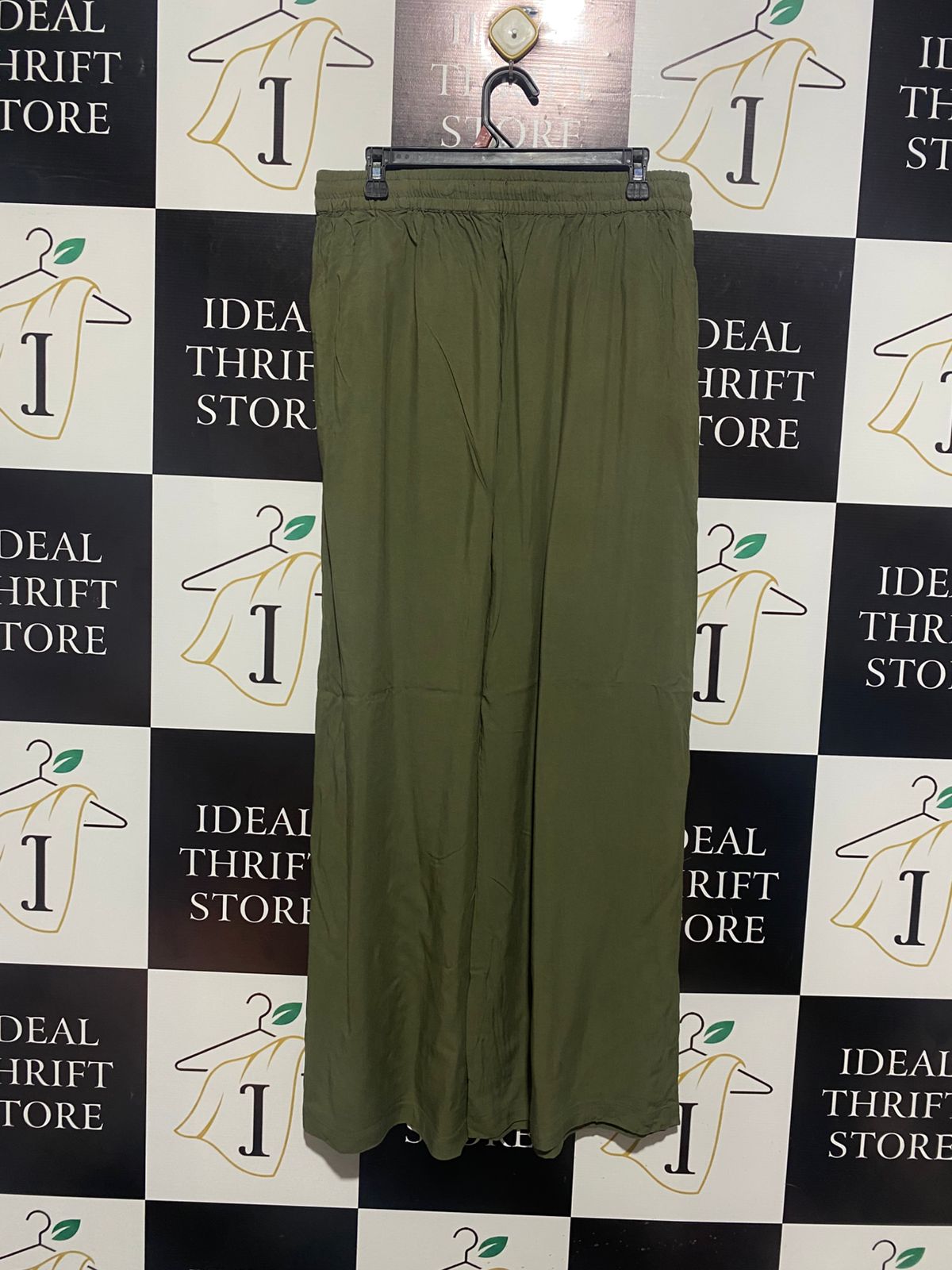 ADVENT |XL| WAIST 32| OLIVE RELAXED DRAWSTRING TROUSERS