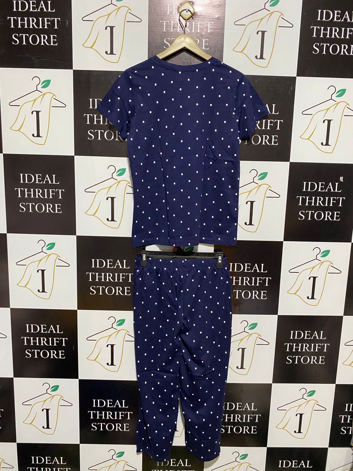 & ME |S| PURE COTTON STAR PRINT PYJAMA SET IN NAVY