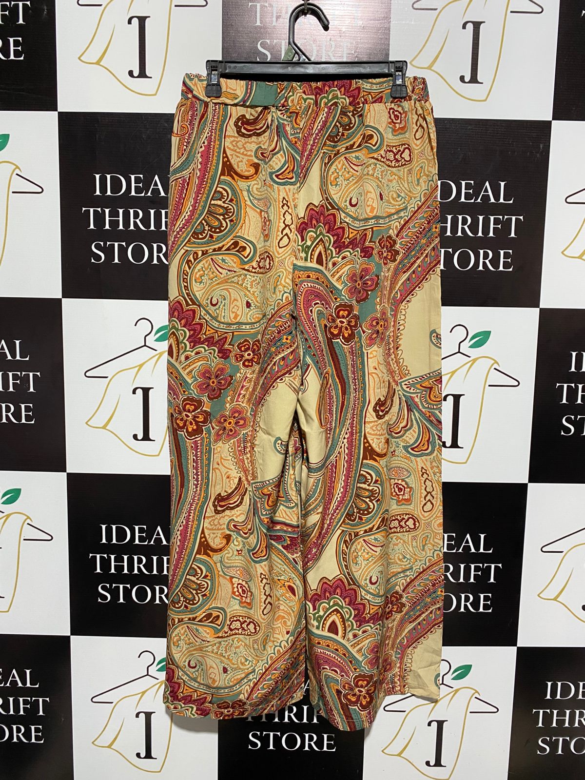 SHEIN |L| WAIST 30| VINTAGE PAISLEY WIDE-LEG TROUSERS