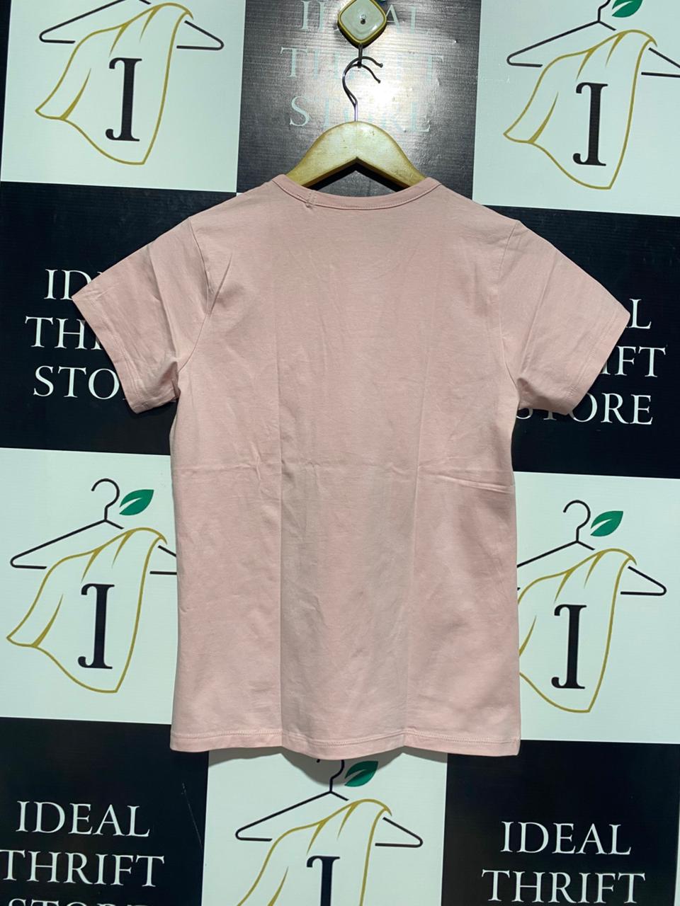 & ME |M| BUST 23| C1| CLASSIC SOFT PINK CREW NECK COTTON T SHIRT
