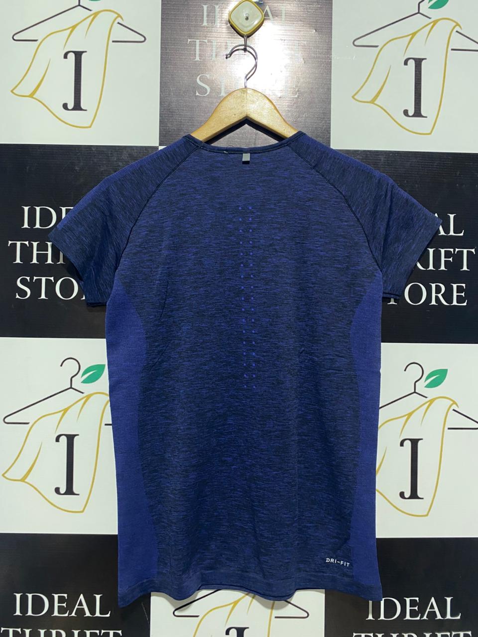 NIKE |S| BUST 17| VIBRANT NAVY DRI-FIT PERFORMANCE ATHLETIC T SHIRT
