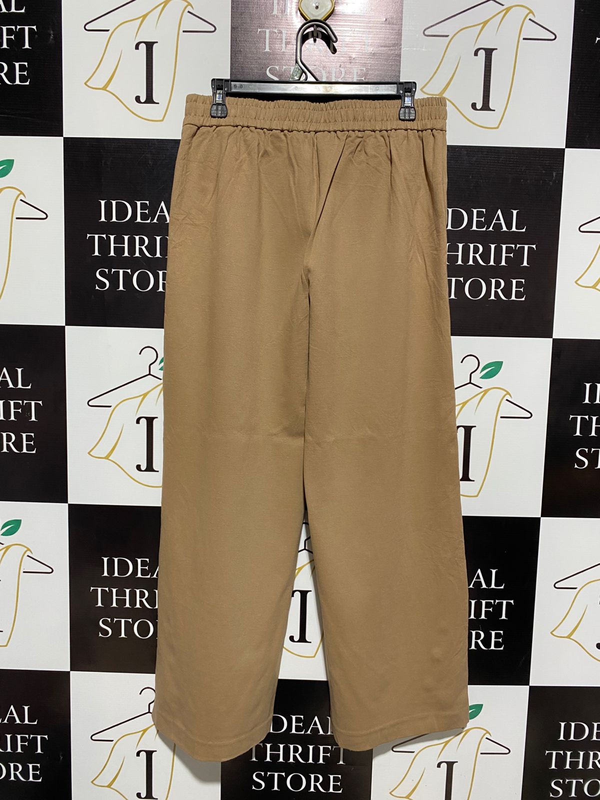 SUZANNEGRAE |L| WAIST 30| VINTAGE-INSPIRED BUTTON-DETAIL WIDE-LEG TROUSERS