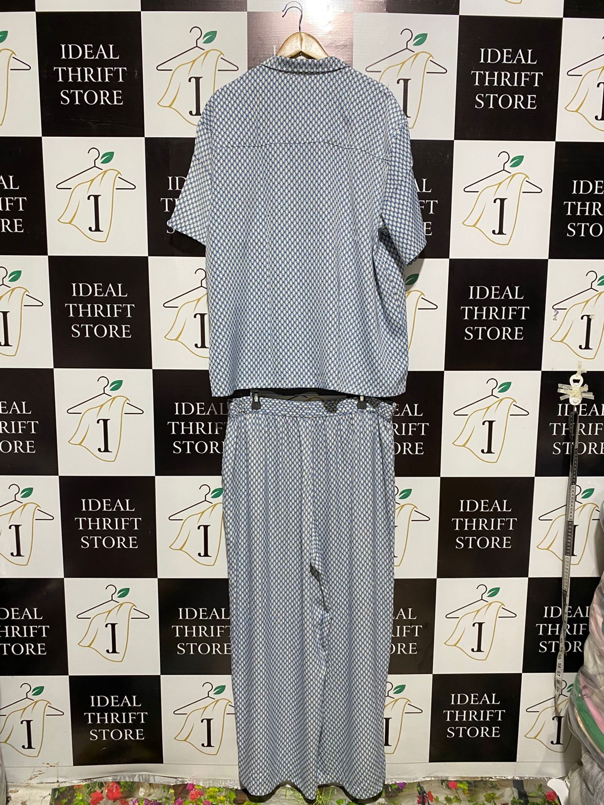 GINGERLILLY GOLDIE COTTON DIAMOND PYJAMA SET - NAVY |XL|