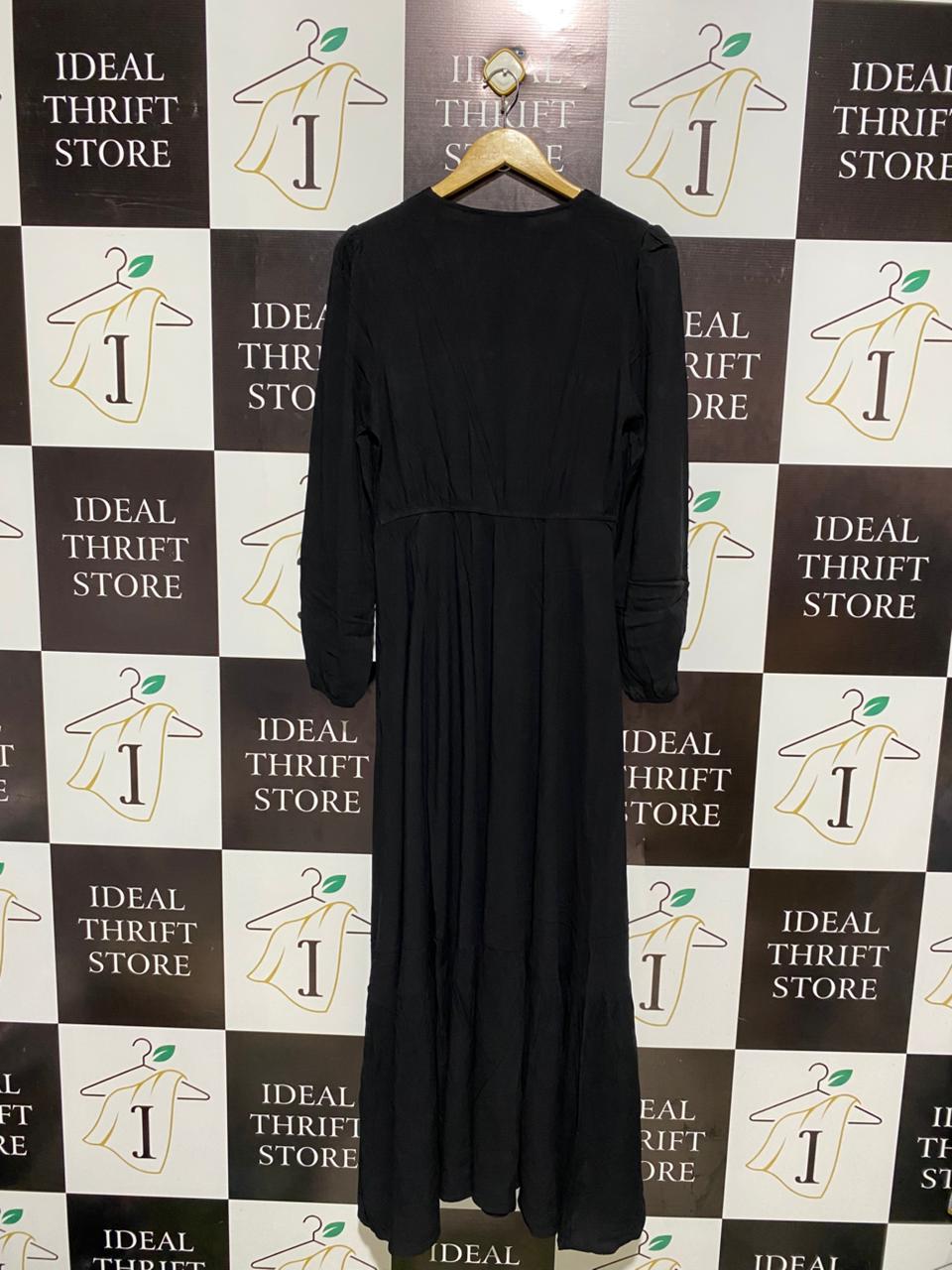 RUSTTYDUSTTY |M| BUST 17| C5| BROWN SUGAR MAXI DRESS - BLACK