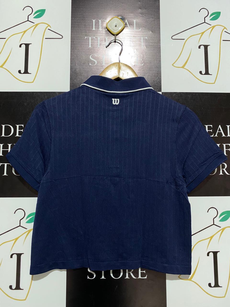 WILOON |S| BUST 17| WOMEN'S CENTER COURT SEAMLESS POLO - NAVY
