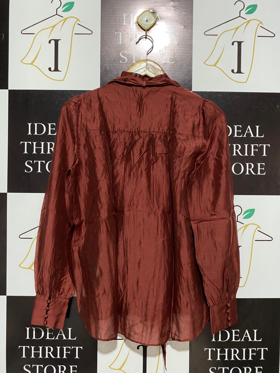 FOREVER NEW |L| BUST 20| NAOMI NECK-TIE BLOUSE