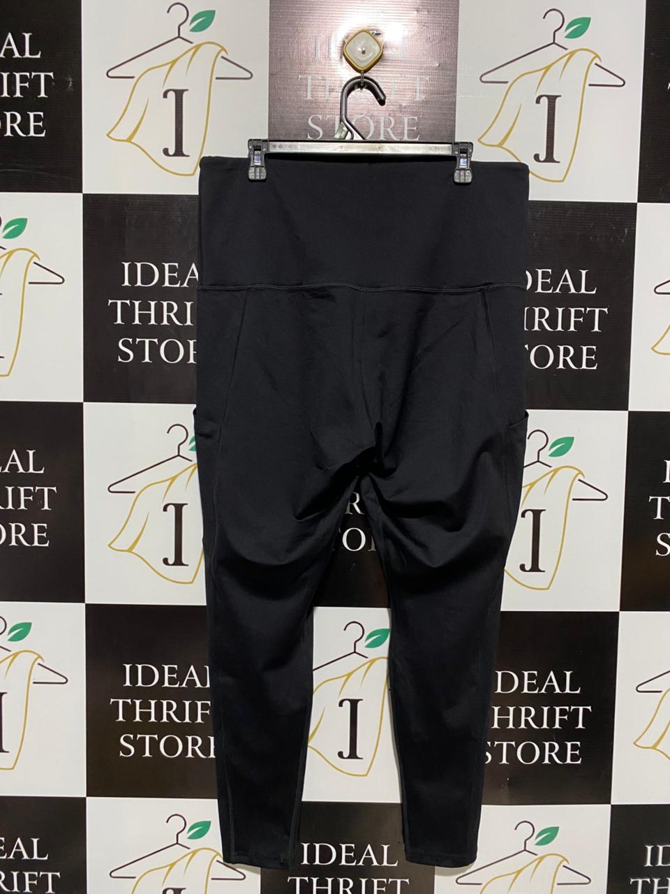ACTIVE TRUTH |XXL| WAIST 36| HIGH-WAISTED BLACK PERFORMANCE LEGGINGS