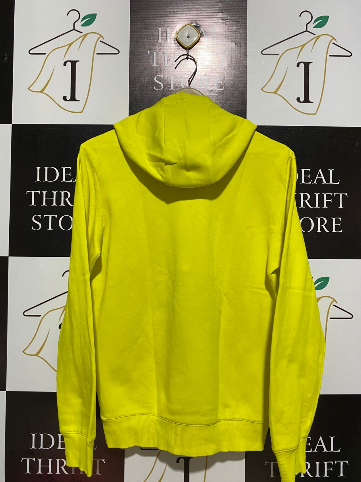 ADIDAS |M| BUST 20| NEON YELLOW 3-STRIPE PULLOVER HOODIE