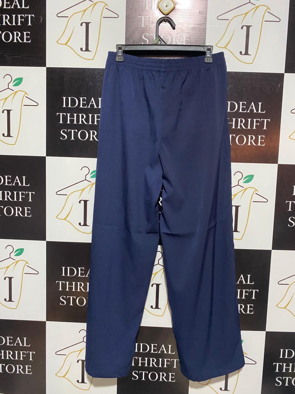 ANKO |L| WAIST 30| C7| CLASSIC NAVY SIDE-STRIPE TRACK PANTS