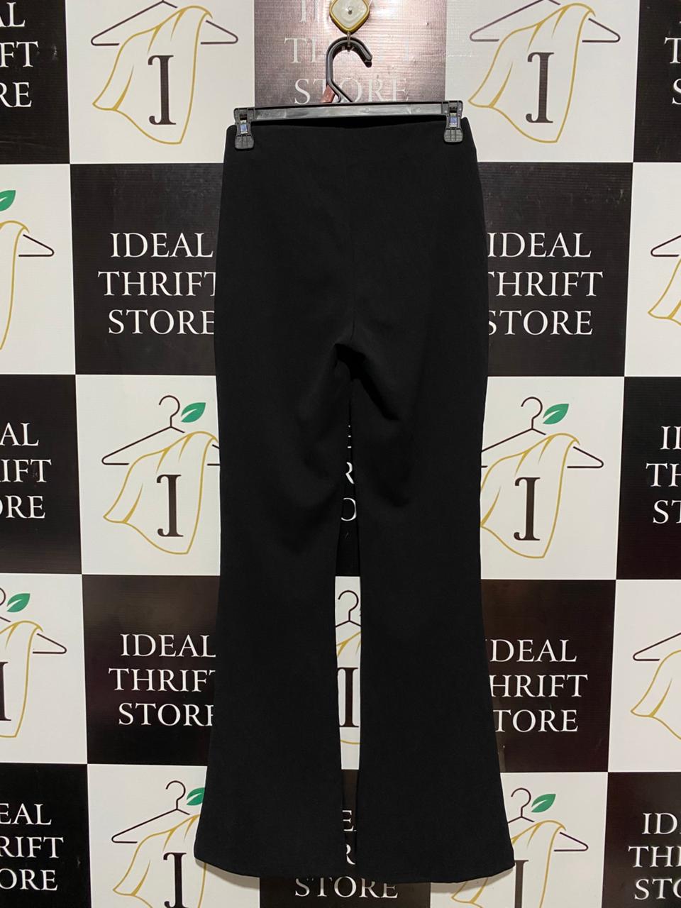 WOMEN'S HIGH-WAISTED BLACK FLARE PANTS | CHIC BOOTCUT SLACKS |M| WAIST 26|