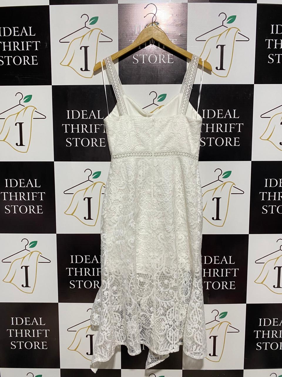 TWO SISTERS |M| BUST 16| WHITE CROCHET LACE COCKTAIL DRESS