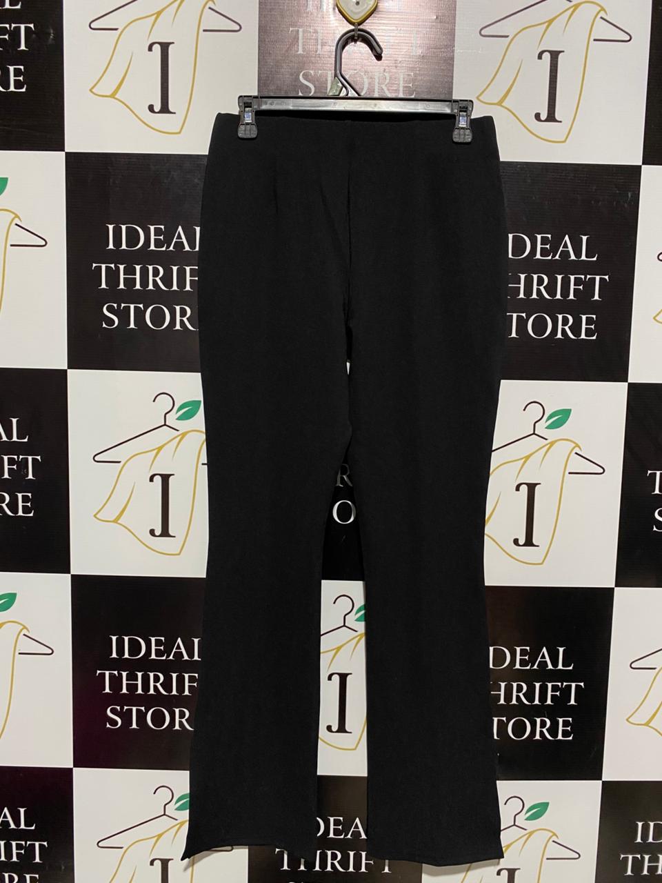 ANKO |L| WAIST 30| BLACK SEAMED FLARE TROUSERS
