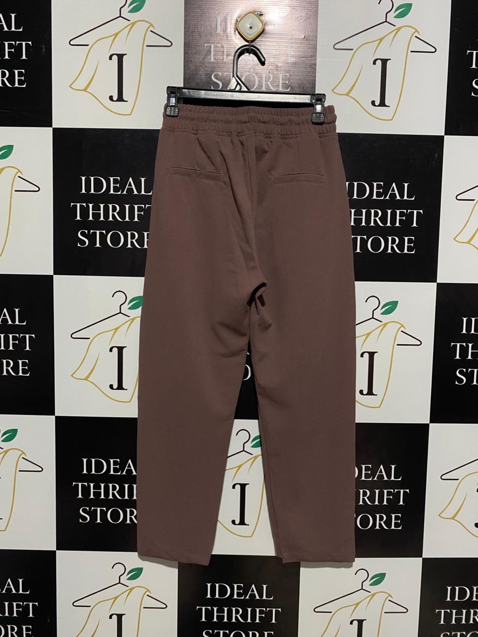 SKIM JS |M| WAIST 26| MAUVE-BROWN TAILORED RELAXED JOGGERS