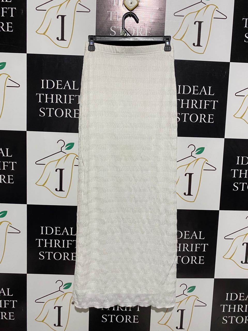 GLASSON |S| WAIST 26| WOMEN’S CREAM TEXTURED MAXI SKIRT