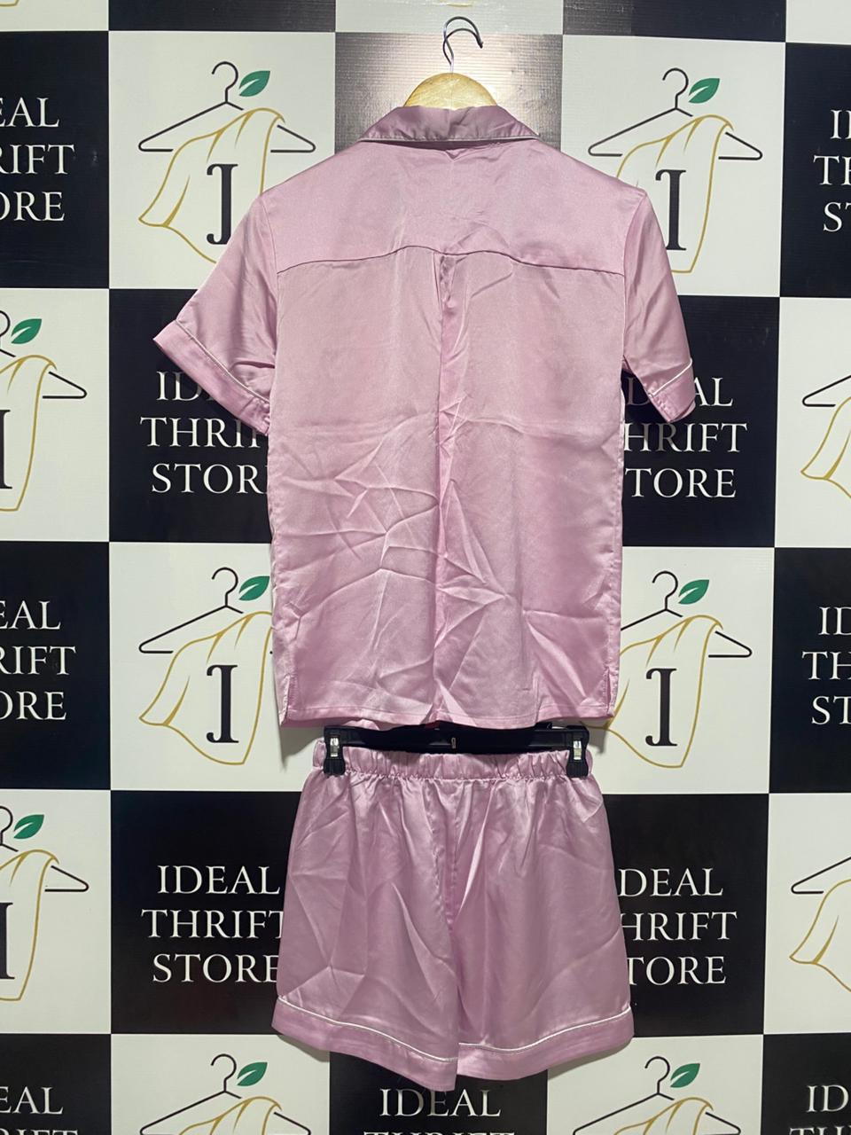 ANKO |S/M| WOMEN’S MAUVE SATIN SHORT PAJAMA SET