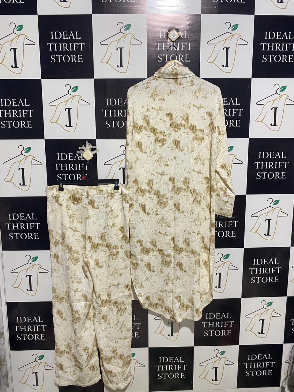 LITTLE LIES |L| ABSTRACT EARTH-TONE PRINT CO-ORD SET