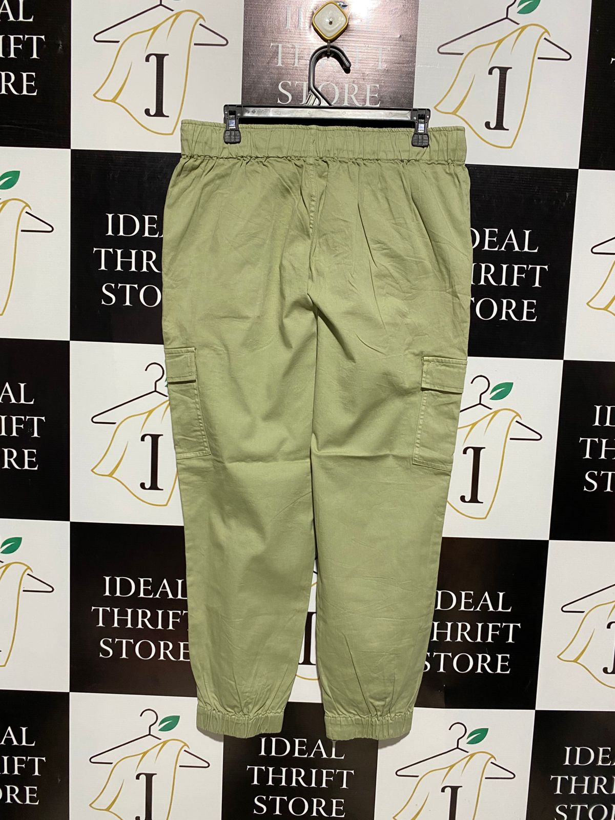SUSSAN |XL| WAIST 33| Stretch Utility Cargo Joggers – Sage Green