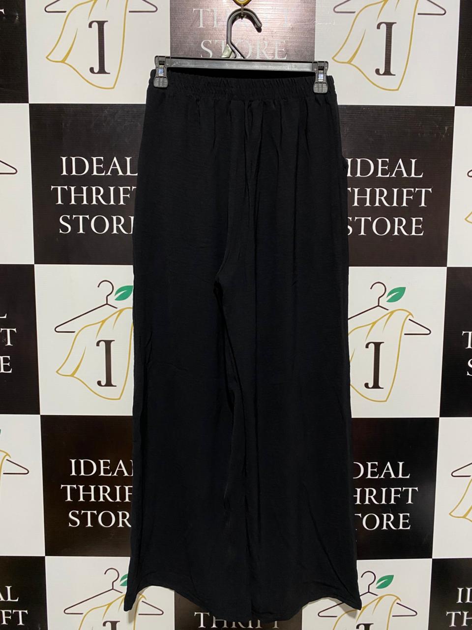 CLARA KAY |M| WAIST 26| FLOWY ELASTIC-WAIST WIDE-LEG TROUSERS