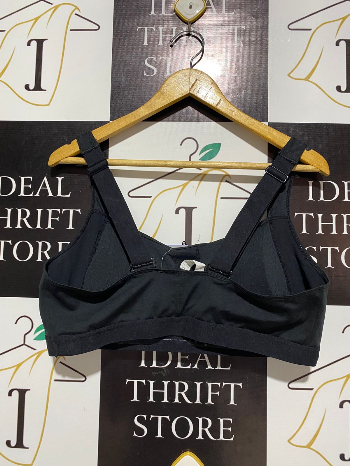 SCOOR |XL| BUST 18| BLACK CROSS-BACK SPORTS BRA